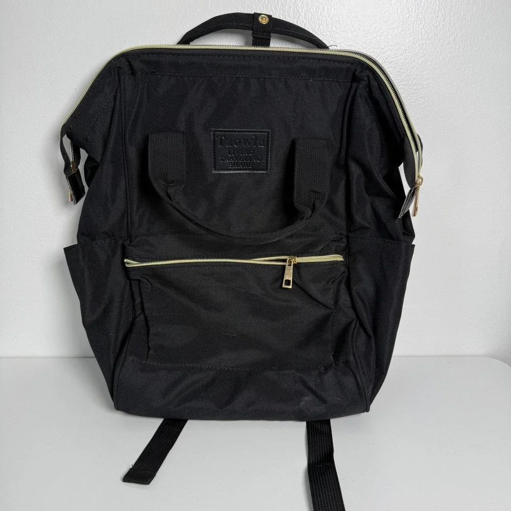 Tzowla Black Backpack Travel Bag Lightweight Organizer Multiple‎ Pockets
